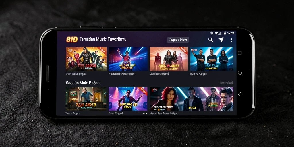 Tangkapan layar 8ID menunjukkan antarmuka gameplay musik yang interaktif.
