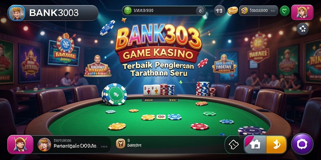 Screenshot utama BANK303 menampilkan gameplay Kasino yang seru dan interaktif.