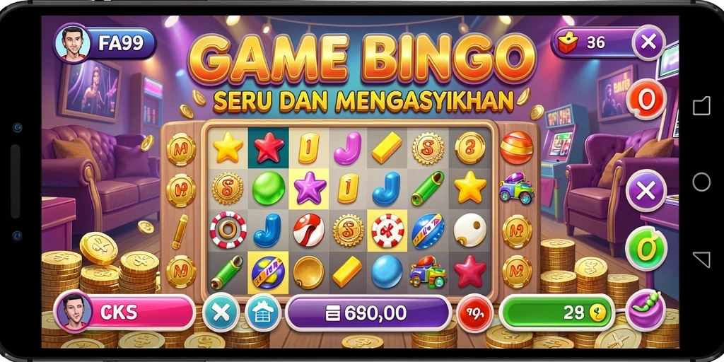 Screenshot gameplay FA99 menampilkan keseruan bermain Bingo.