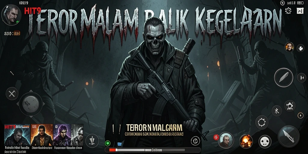 Screenshot dari gameplay HIT9 yang menampilkan suasana horor yang intens.