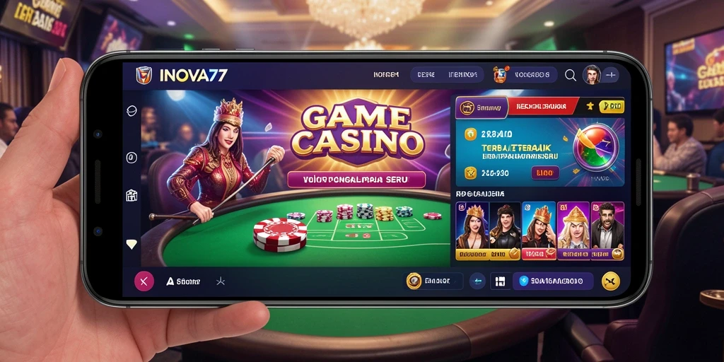 Screenshot gameplay INOVA77 menampilkan suasana Live Casino yang mendebarkan.