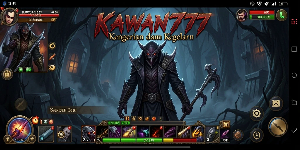 Tampilan menyeramkan dari gameplay KAWAN777 yang menegangkan.