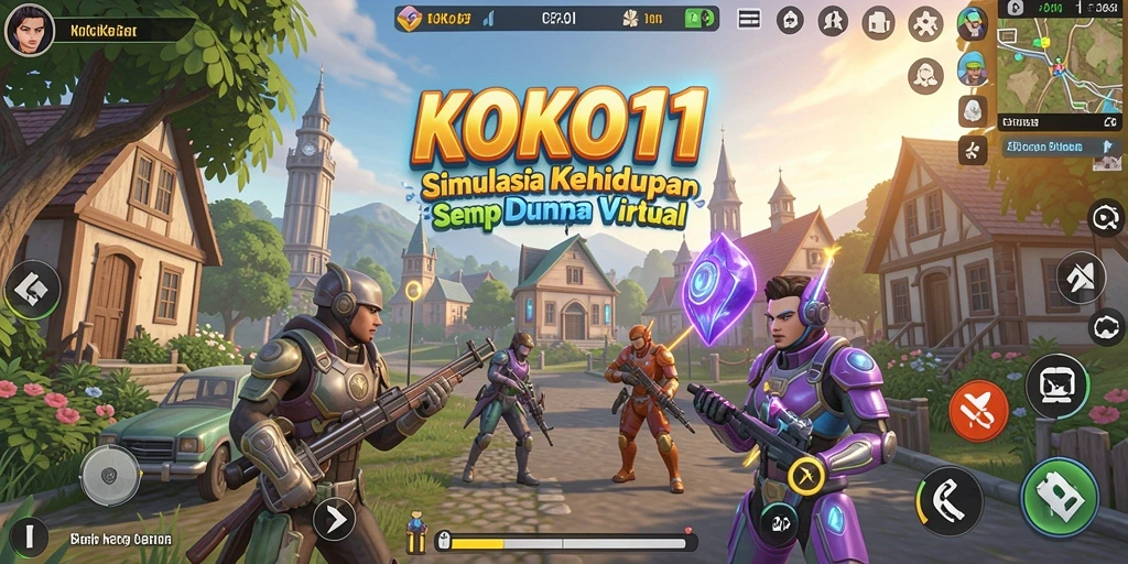 Screenshot gameplay KOKO11 yang menunjukkan aktivitas simulasi yang seru.