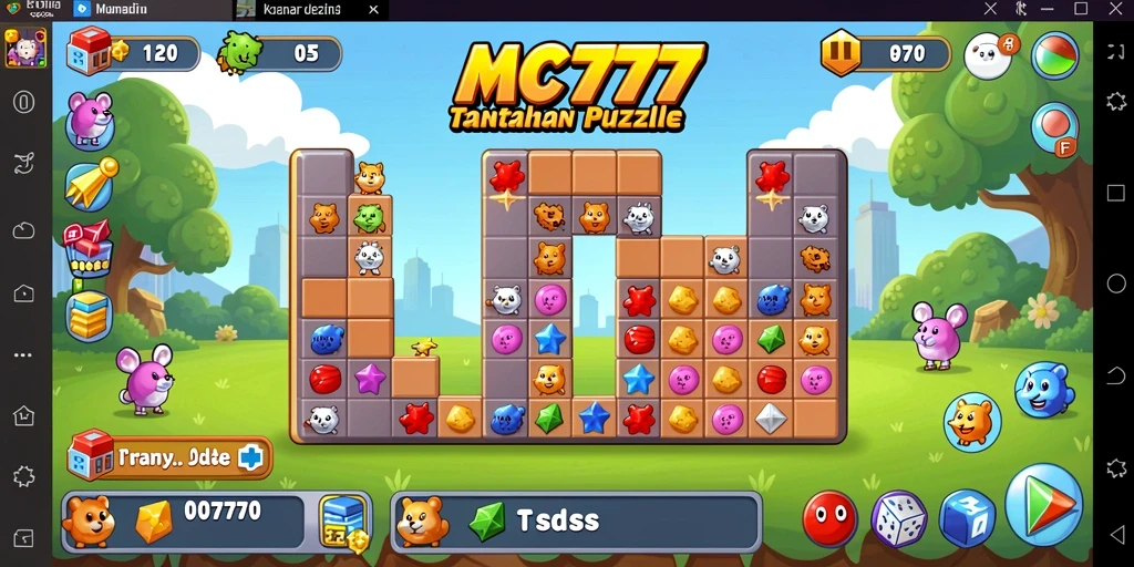 Screenshot gameplay MC777 yang menunjukkan tantangan puzzle seru.