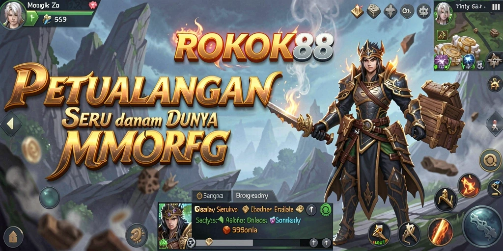 Tangkapan layar menampilkan aksi seru dalam ROKOK88.