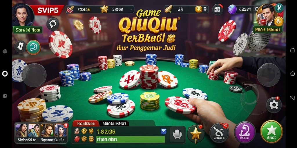 Screenshot gameplay SVIP5 dengan tampilan kartu QiuQiu.