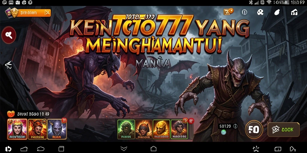 Tampilan gameplay menegangkan dari TOTO777 dengan suasana horor yang mencekam.