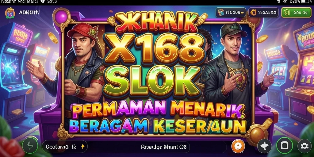 Tampilan permainan X168 yang mengesankan dengan tema slot yang beragam.